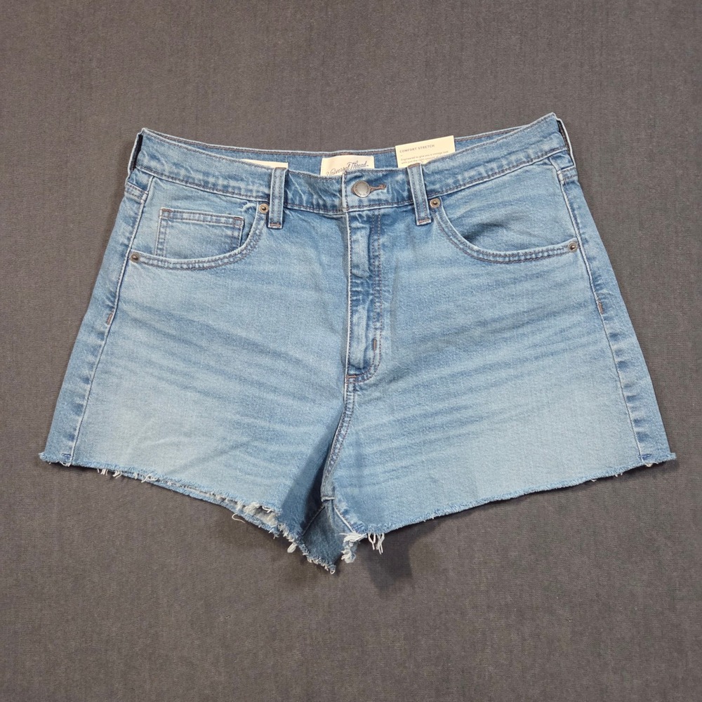 Universal Thread Denim Cutoff Shorts Womens 12 Blue High-Rise 90s Raw Hem